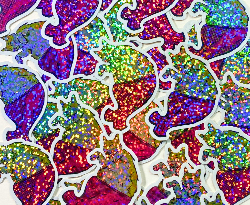 Glitter Catfish Sticker